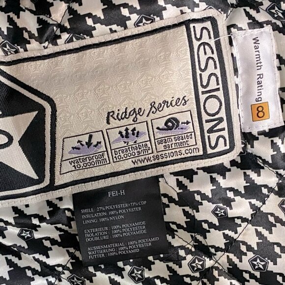 SESSIONS Grey Snowboard Ski Winter Jacket Coat With RECCO M - Picture 3 of 15